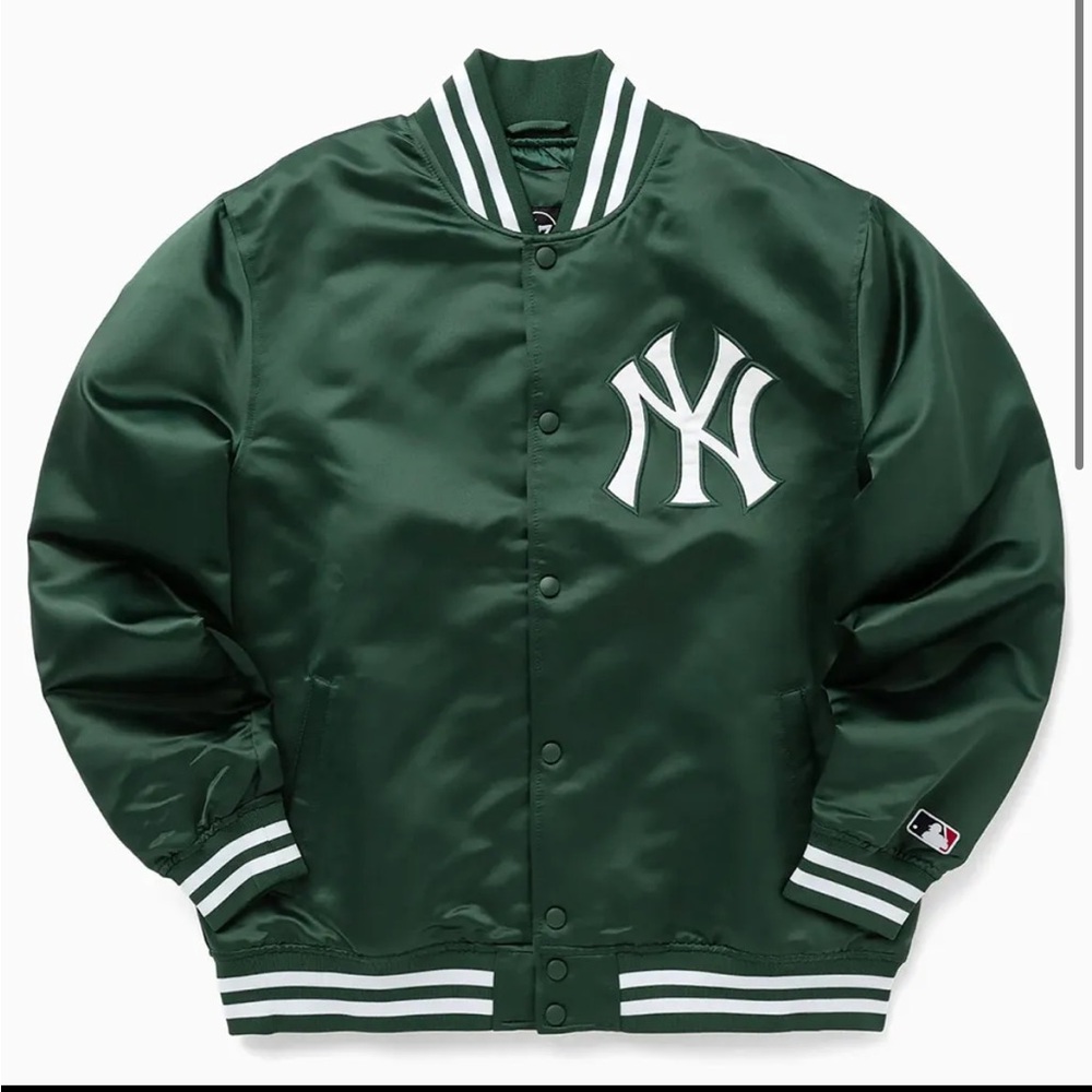 NY YANKEES Satin Bomber Jacket